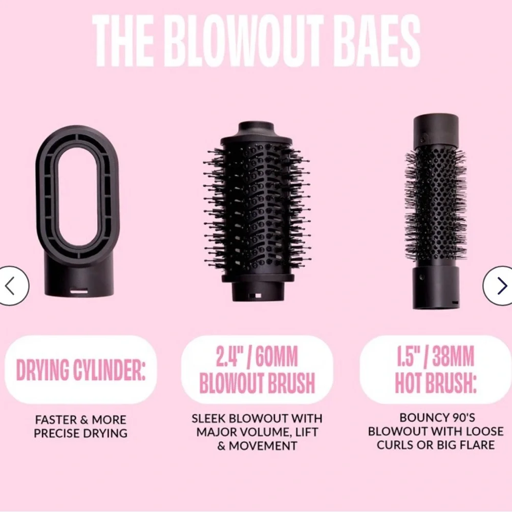 FoxyBae Blow Out Bae Rose Gold Hair Styling Set. Ceramic tourmaline.